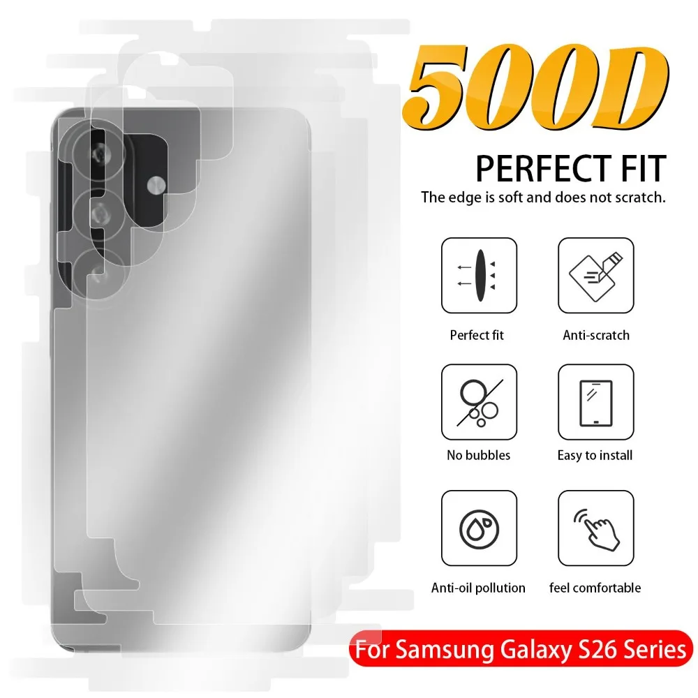 Full Cover Back Frame Hydrogel Film & Border Sticker - HD Clear Protector