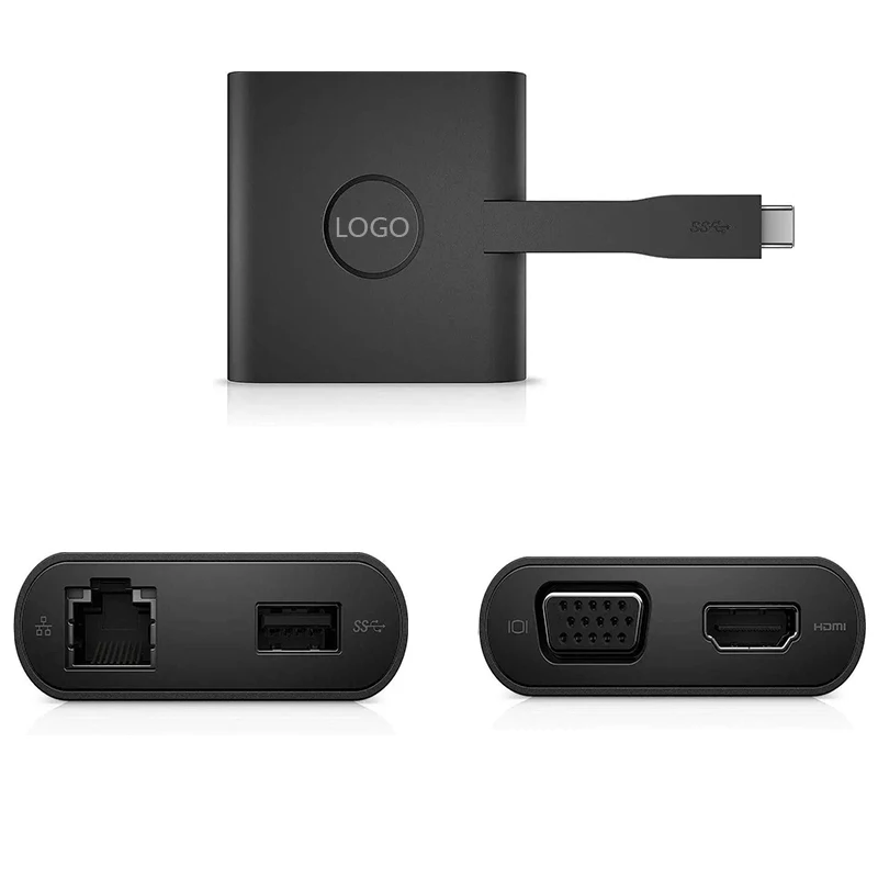 Genuine FOR Dell DA200 USB-C Adapter Dock HDMI VGA Ethernet USB