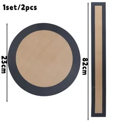Silicone Non - Stick Reusable Baking Mat for Cake, Pizza, Pastry, and Cookie (Round and Long)