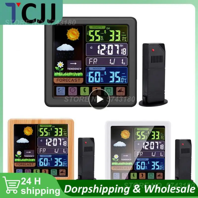 

Digital Temperature Hygrometer Universal Usb Charging Weather Station Indoor Outdoor Thermometer Thermometer Wireless Portable