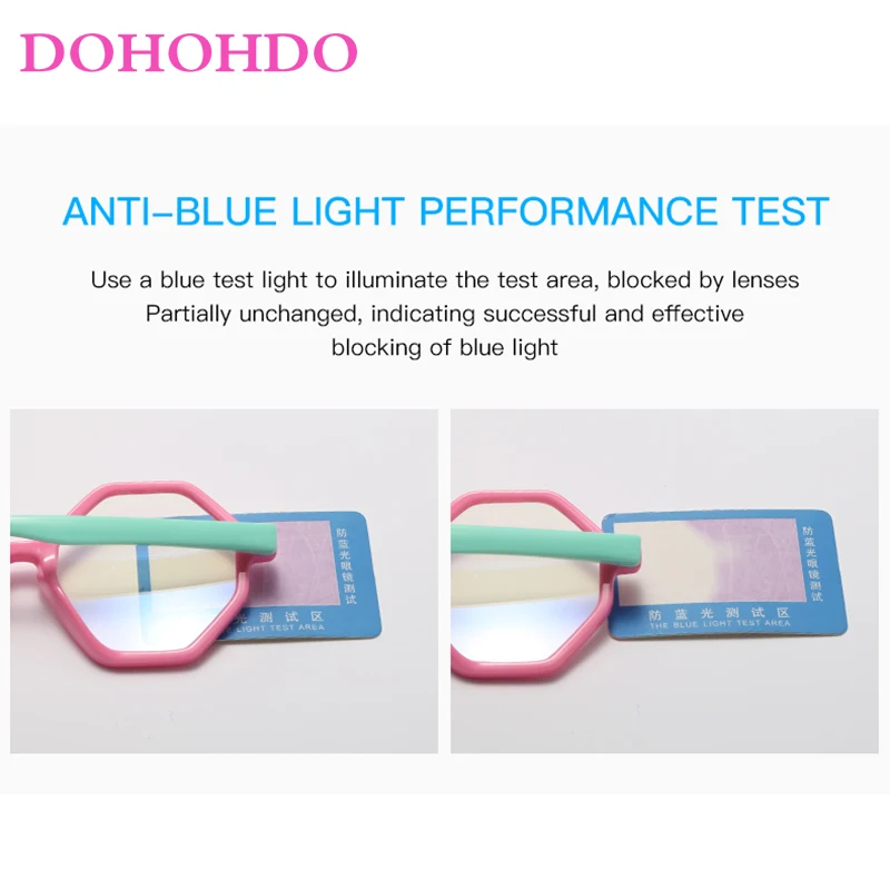 DOHOHDO Kids Anti Blue Light Blocking Glasses Children Optical Frame Eyeglasses Boys Girls Computer Transparent Eyewears UV400