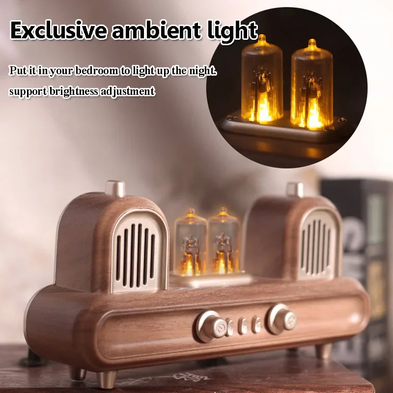 High-quality Bluetooth Speaker Bedside Atmosphere Lamp Retro FM Radio USB TF Player Vintage Desktop Ornaments Audio Gifts AS33