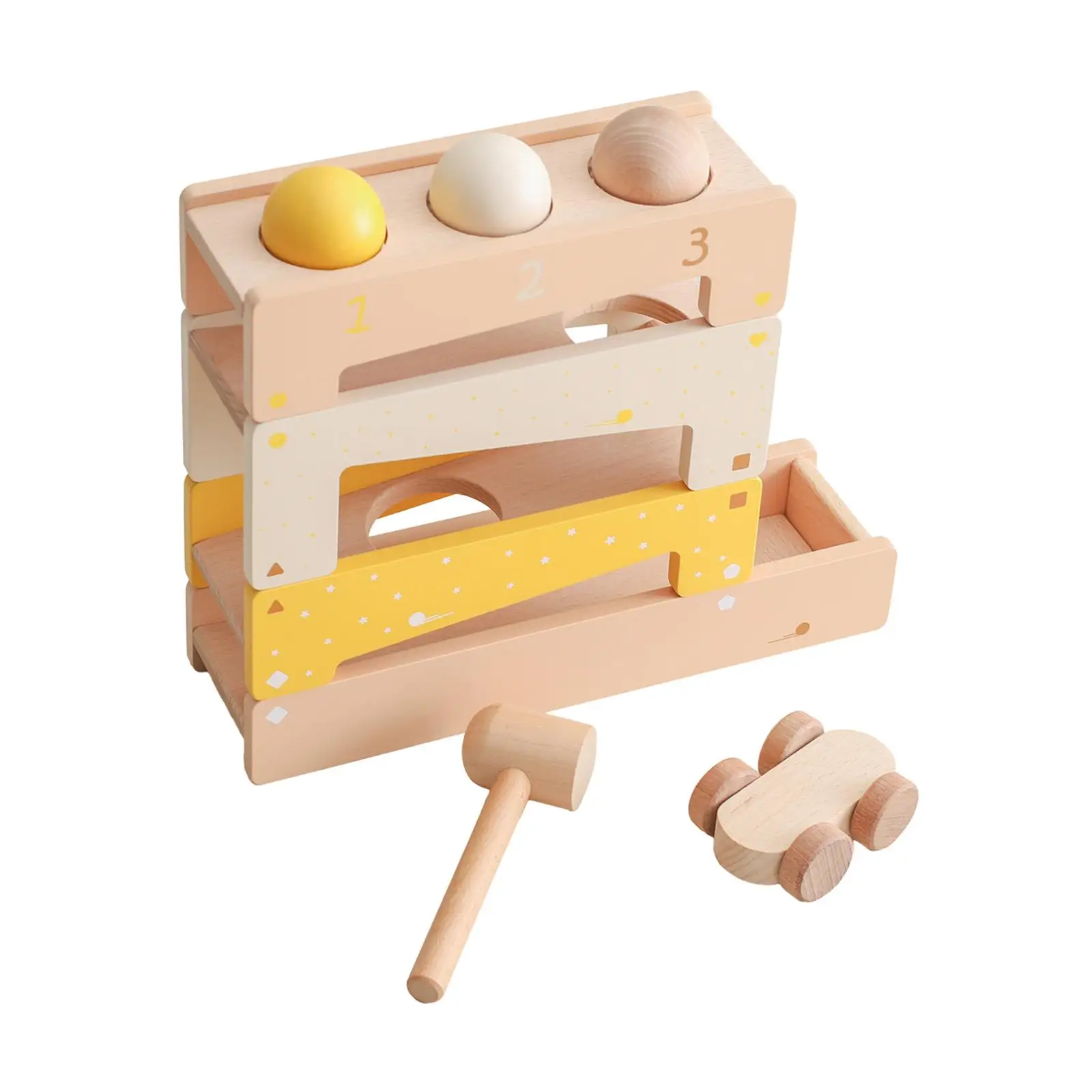 

Montessori Ball Drop Toy Boys Girls for 1-3 Year Old Improve Hands on Ability Educational Children Orbital Rolling Ball Toy