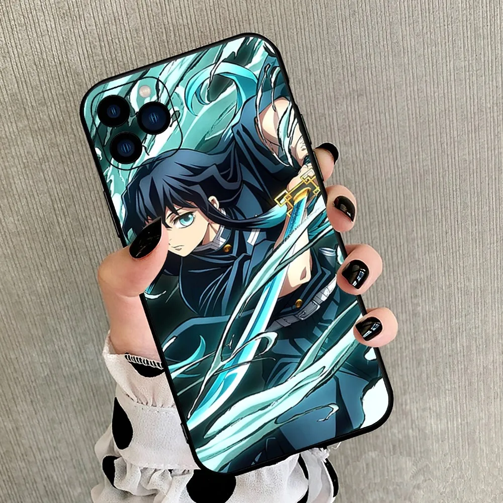 thumbnail image 1 of Bilinbili-funda de teléfono de Anime Demon Slayer Sanemi, carcasa para iPhone 8, 11, 12, 13, 14, 15, Mini, X, XR, XS PRO MAX Plus, 1 of 5