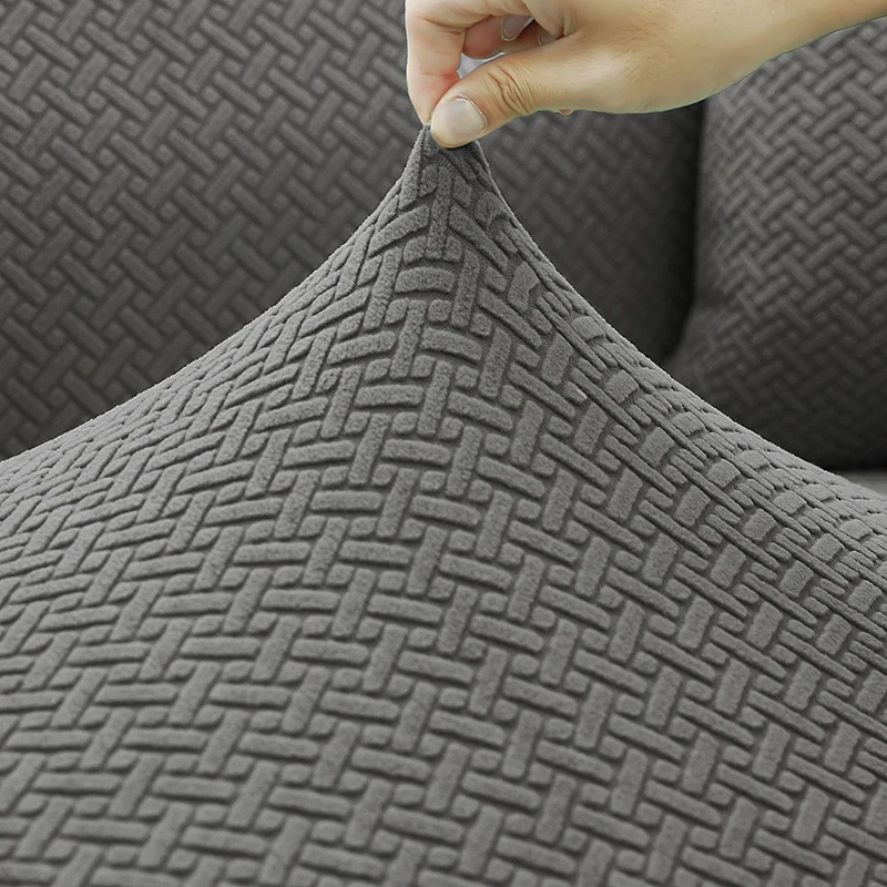 Elastic jacquard fabric sofa cover stretch couch cover sectional L shape sofa slipcover corner case for home 1/2/3/4/5 seaters