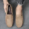 Fashion Suede Men Casual Shoes Breathable Comfort Slip-on Mens Driving Shoes Luxury Brand Men Loafers Mens Lazy Shoes Moccasins 2