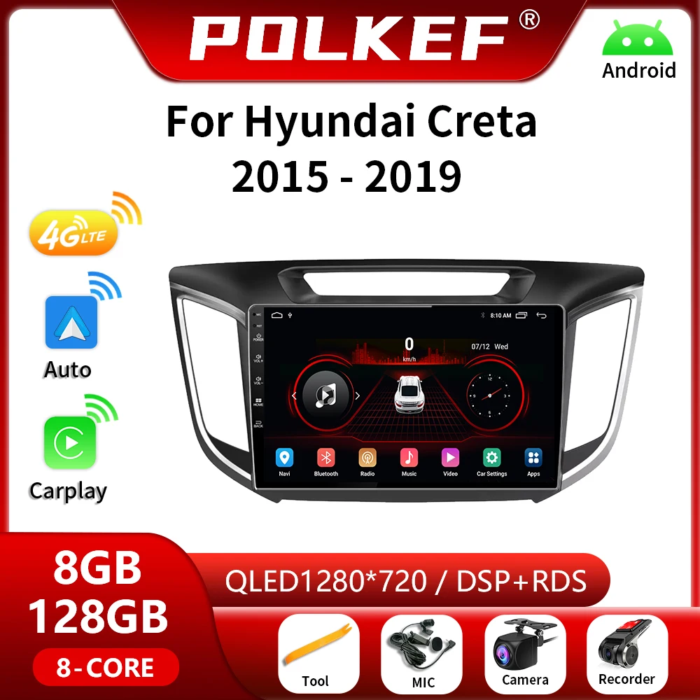 Android-13-for-Hyundai-Creta-Ix25-2015-2019-2-Din-Car-Radio-Multimedia ...