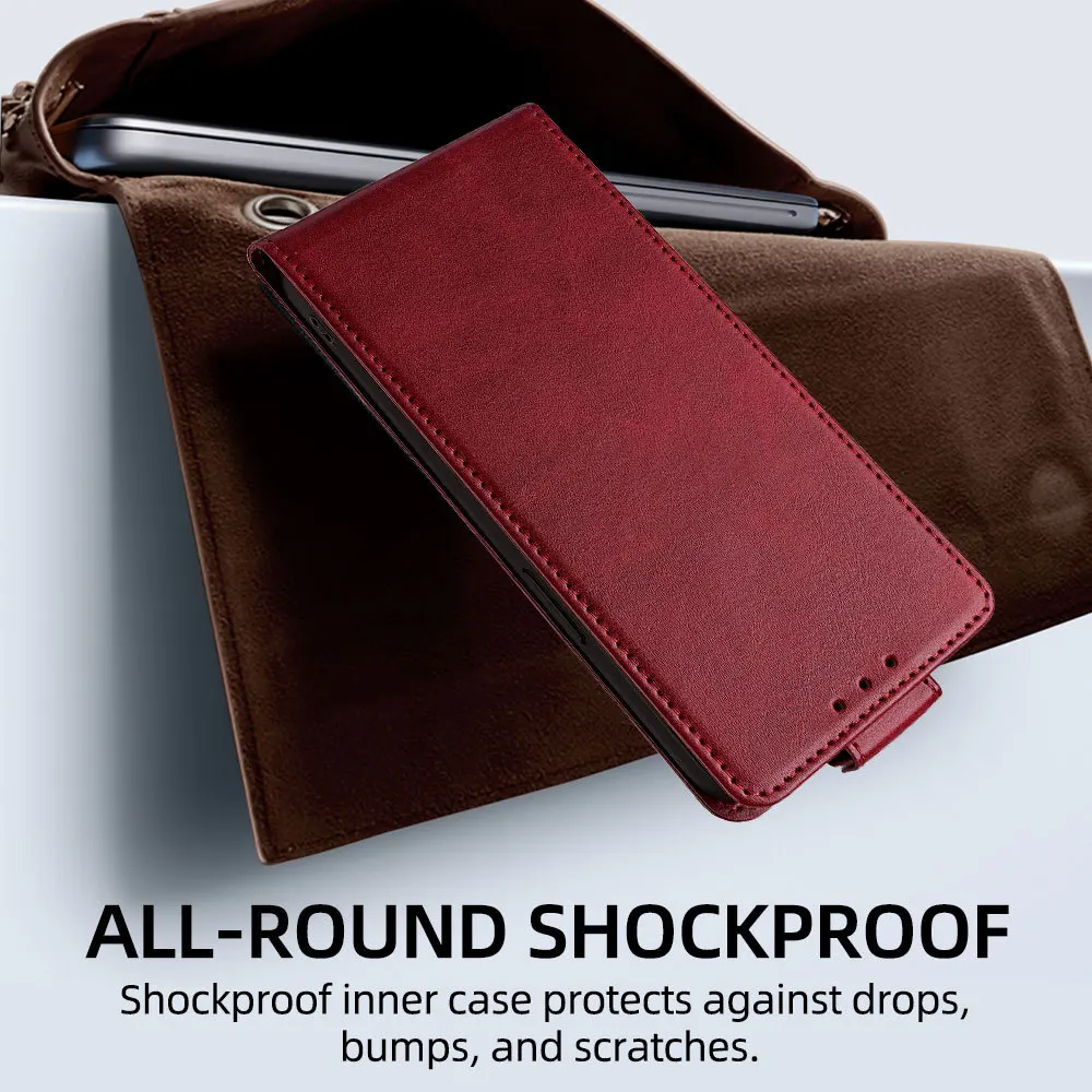 Leather Wallet Phone Case with Card Slots - Flip Cover Shell