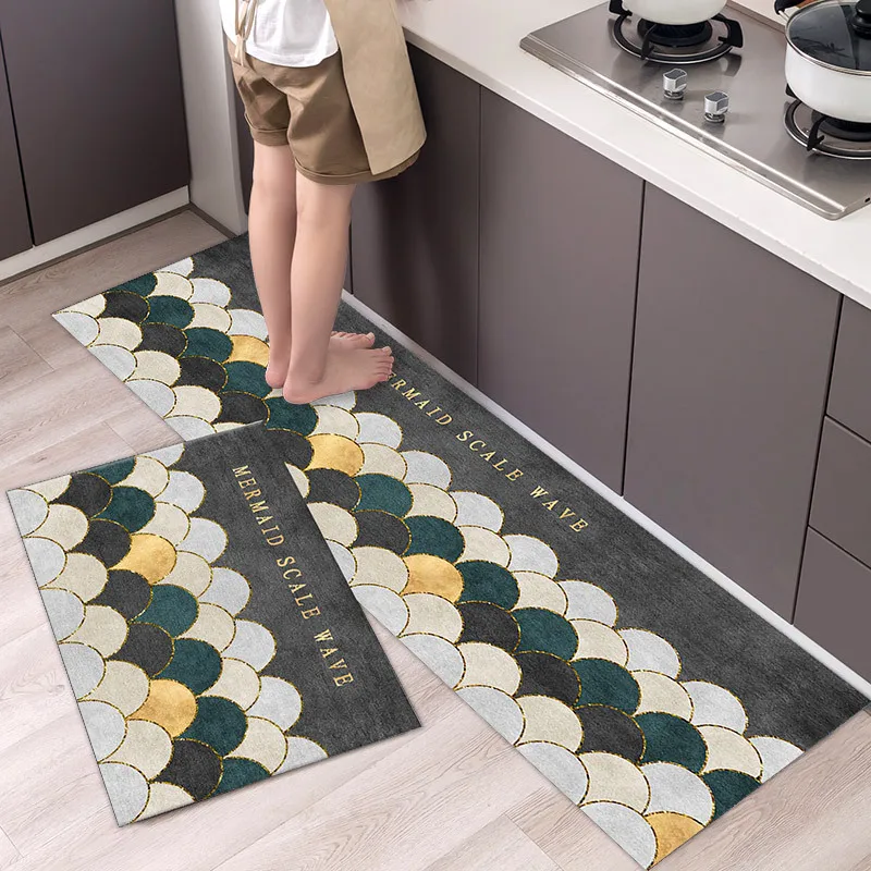 thumbnail image 1 of Alfombra de cocina antideslizante con estampado, alfombra para el suelo, alfombra lavable para la entrada del hogar, alfombra para la puerta de la sala de estar, alfombra para el dormitorio, 1 of 5