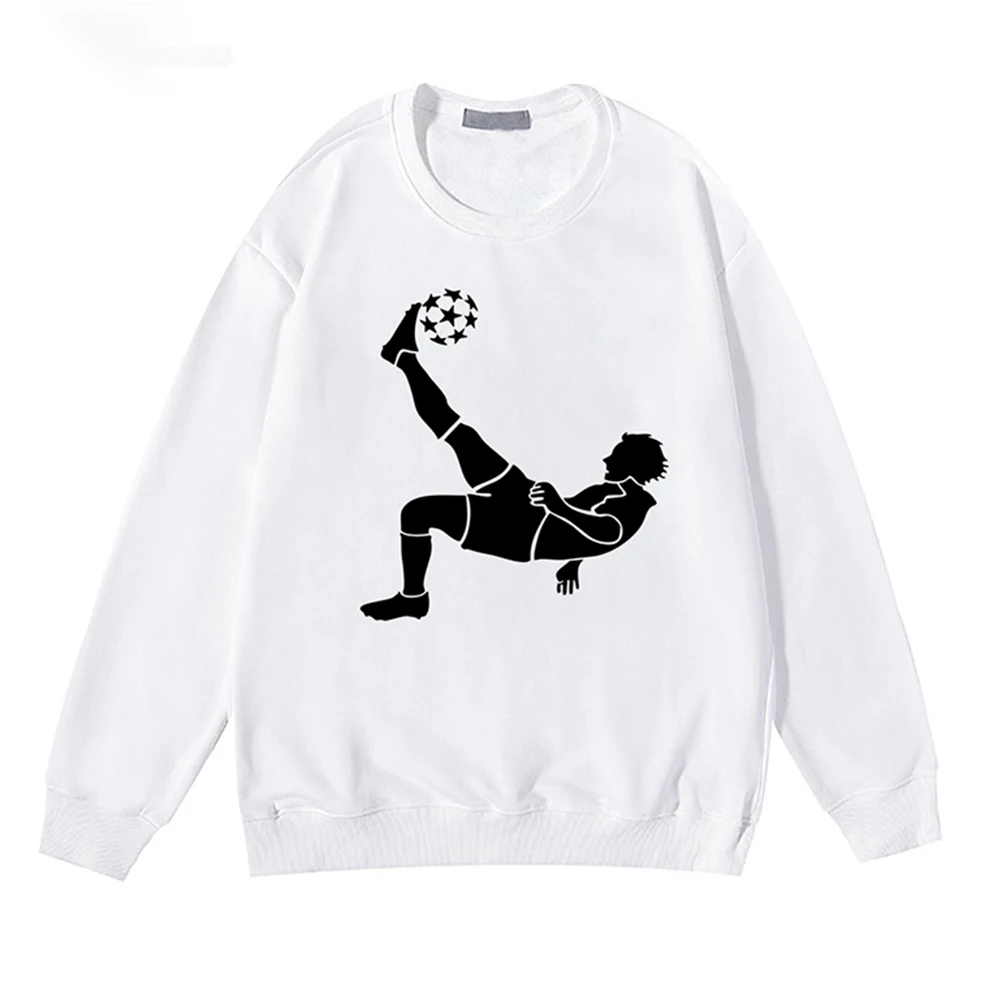 CLOOCL Love Soccer Sweatshirt Football Player Sticker Chest Printed Tops Streetwear Long Sleeve Hip Hop Shirts Unisex Pullovers