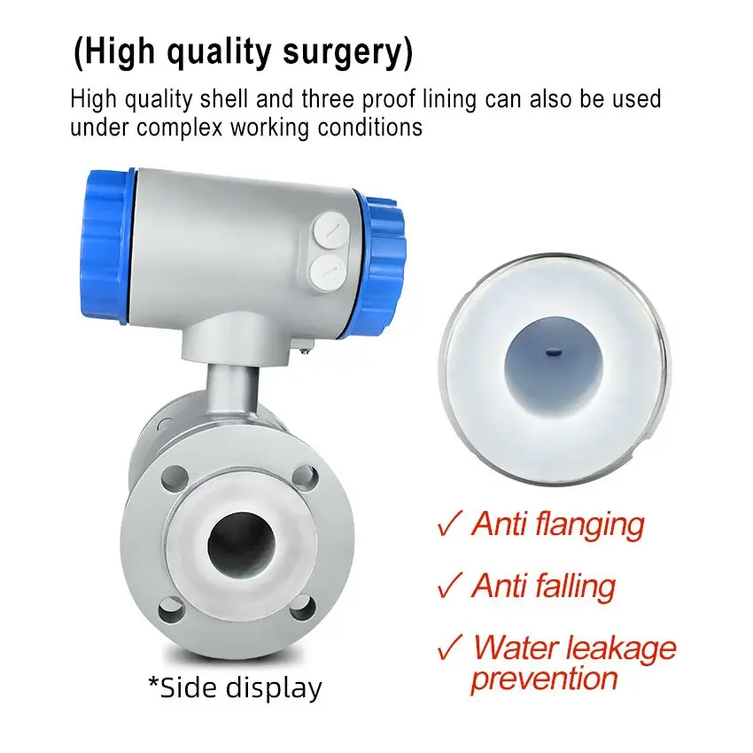 Smart Electromagnetic Digital Flow Meter DN10 DN15 DN20 DN25 Wastewater Sewage Slurry Liquid Seawater Flowmeters 4-20mA RS485