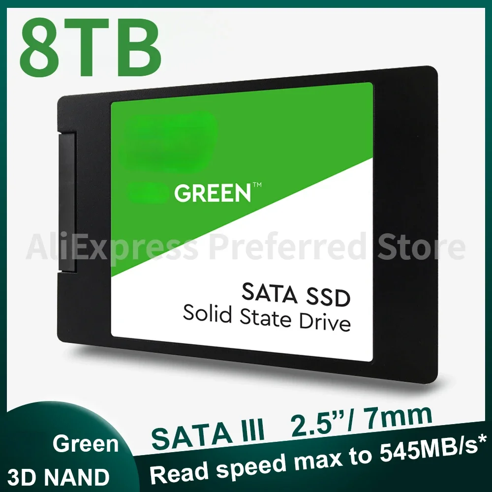 

Western Original 1TB Green Internal PC SSD SATA III 6 Gb/s 2.5"/7mm Up to 550 MB/s 240GB 2TB Solid State Drive For PC Loptop PS5