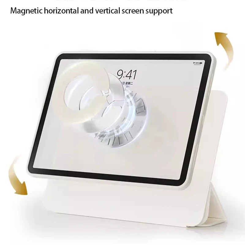Caixa Protetora de Fundo Transparente do Tablet é Adequada para o Ipad Pro 12.9 2023 6ª e 4ª Geração Pro 11 Polegadas.o Case é Adequado para o Air 2023 Ipad 10.2 Mini 2023 Caixa Protetora Magnética 2-em1. a - Imagem 5
