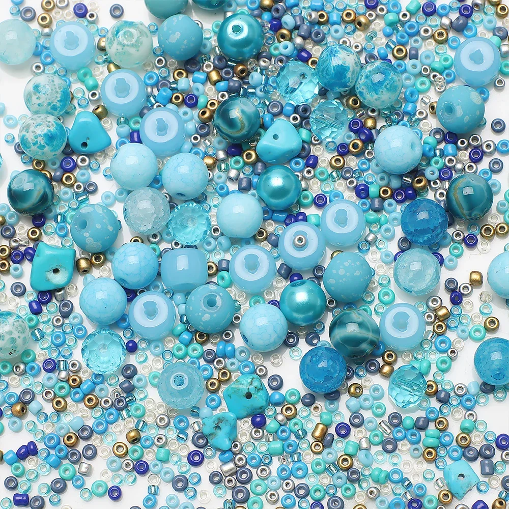 Green Crystal Glass Round Beads for Jewelry & Crafting - 45g Seed Beads for Handmade Creations