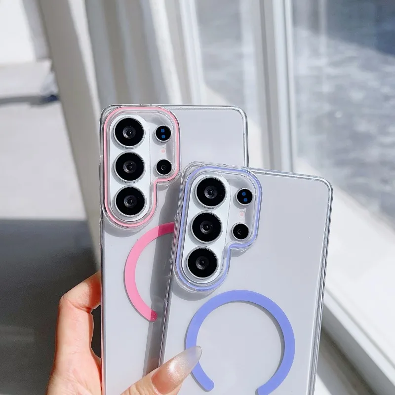 Premium Business-Blue Luxury MagSafe-Compatible Phone Case with Wireless Charging and HD Clear Cover