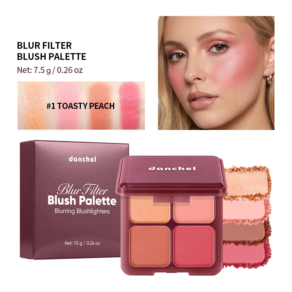 Radiant Glow Blush Palette - Matte & Shimmer Finishes with Rich Pigment and Long-Lasting Wear