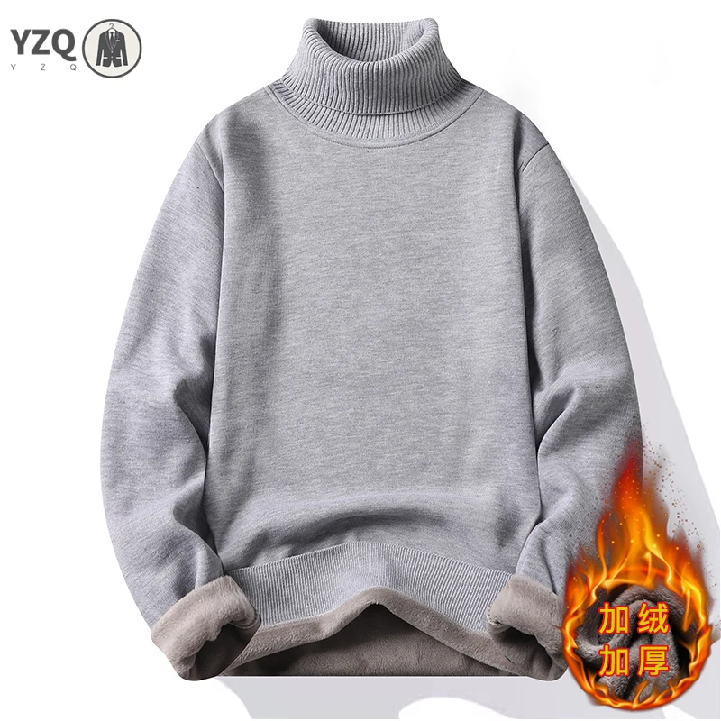 Sweatwear Mens Anti-pilling High Quality Knitted Turtleneck Sweater Slim Fit Long Sleeve Pullover Solid Color Trend Men Clothing view 2