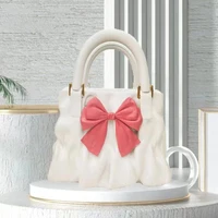 Modern Handbag Resin Vases Interior Desktop Dried Flowers Vase Aesthetic Art Flower Container Luxury Living Room Decorations 2
