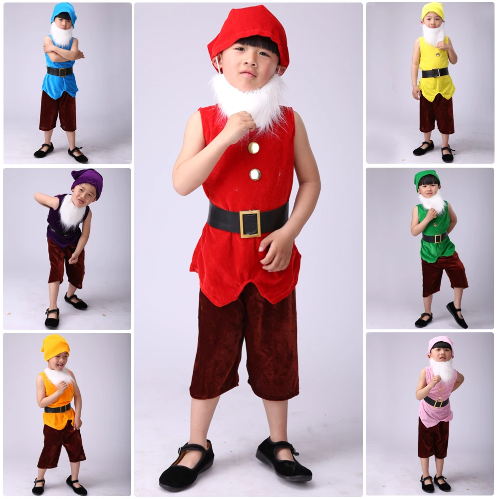 Children Costumes Seven Dwarfs Costume Christmas Halloween Carnival Cosplay Clothing Performance