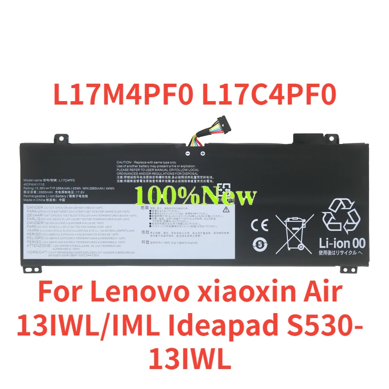 

Новый оригинальный аккумулятор для ноутбука Lenovo xiaoxin Air 13IWL/IML Ideapad S530-13IWL L17M4PF0 L17C4PF0