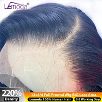 HD Lace Frontal Wig 13x6 13x4 Lace Front Human Hair Wigs Lemoda Remy Wig For Women 34 32 Inch Straight Transparent Lace Wig 1
