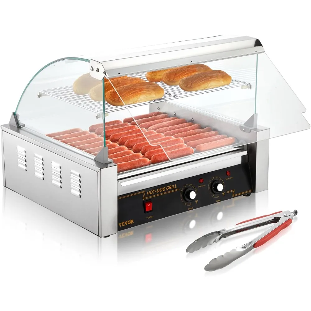 

VEVOR Hot Dog Roller, 11 Rollers 30 Hot Dogs Capacity