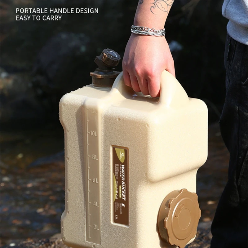 N0ha 12l Home Water Storage Tank With Faucet Largecaliber Camping Water Canister Large Capacity