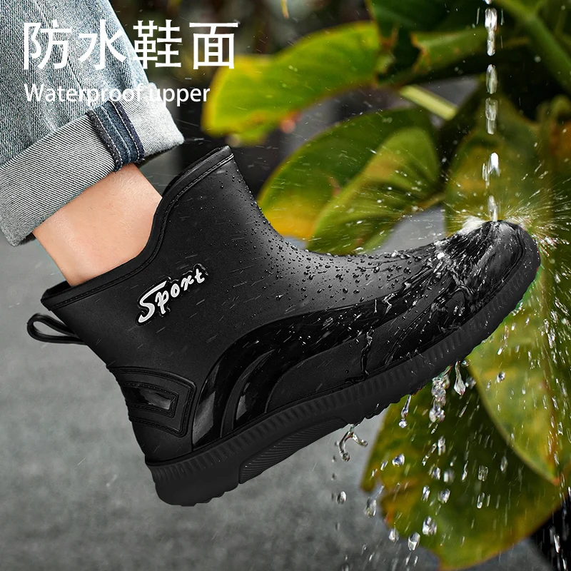 

Длинные резиновые ботинки для мужчин, Роскошные водонепроницаемые ботинки для шеф-повара, обувь для рыбалки