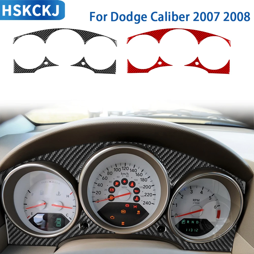 

Для Dodge Caliber 2007 2008 аксессуары углеродное волокно интерьер автомобиля Спидометр панель отделка наклейка украшение