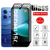 3 Pcs Tempered Glass For Redmi 15C Screen Protector On Redmi 15 Note 14 13 Pro Plus+ Protective Cover Glass 1