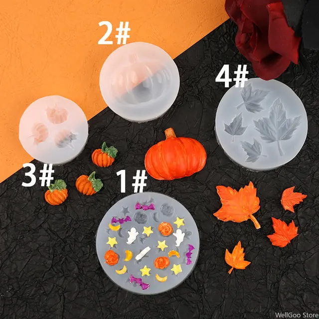 Tök Szilikon Penész Halloween Témájú Sütemény Desszertkészítő Eszköz 3D Fondant Szerszám Háztartási Tészta Dekoratív Kiegészítő - Image 5