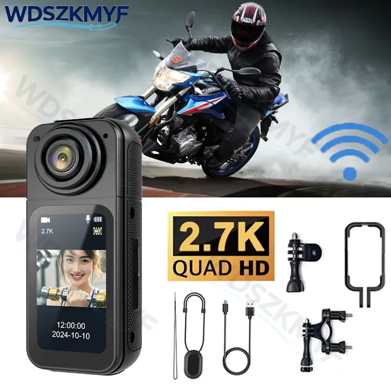 2026 new Mini 2.7K Thumb Action Camera 1080P Pocket Sport Cam 180 Rotate Angle WIFI Recorder Magnetic Attraction Bracket Camera