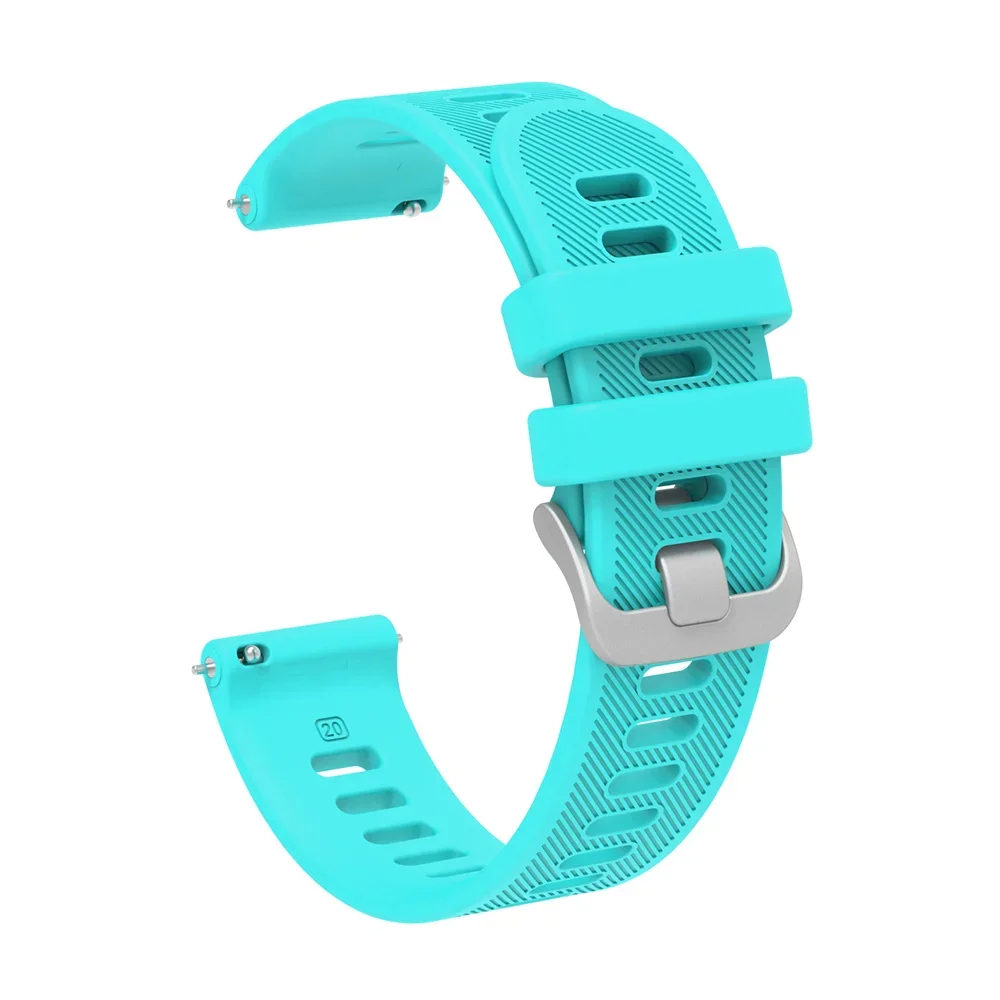 QGHXO Quick Release Band For Garmin Forerunner 158/55 - 20mm Sport Loop Wristband Replacement, Silicone & Steel