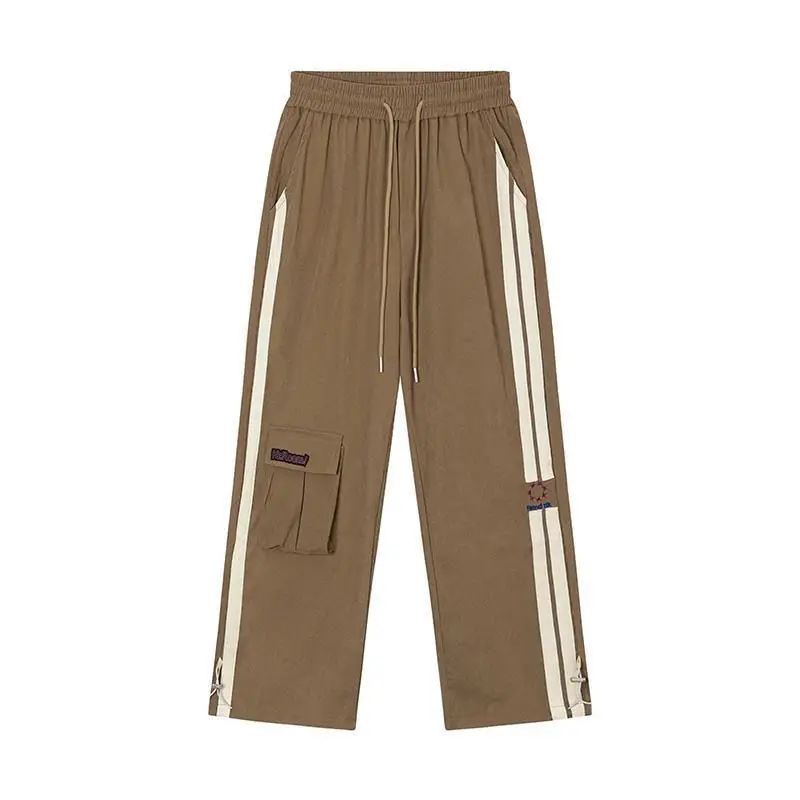 Deeptown Vintage Striped Jogger Pants Women Hippie Harajuku Baggy Sweatpants Casual Wide Leg Trousers Japanese Fashion Patchwork