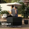 100 Gallon Resin Deck Box with cushion, Waterproof Large Outdoor Storage Box with Padlock for Patio Furniture and Gard 4