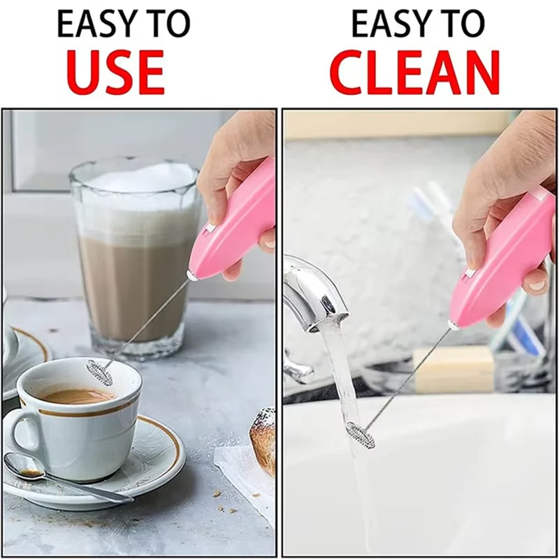 Electric Handheld Milk Frother and Foamer - Battery Operated Whisk for Perfectly Frothed Coffee