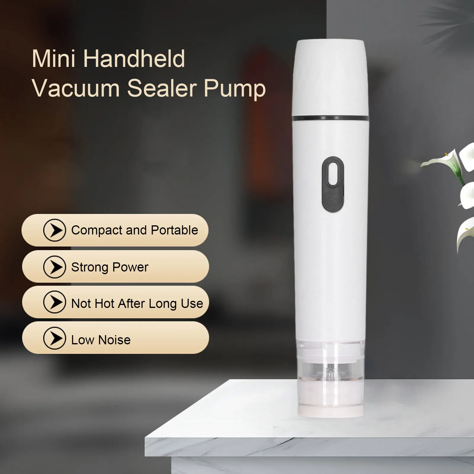 Air Pump Vacuum Sealer Electric Air Pump Electric Handheld Vacuum Sealer Cordless Sealing Machine Tool for Food Storage