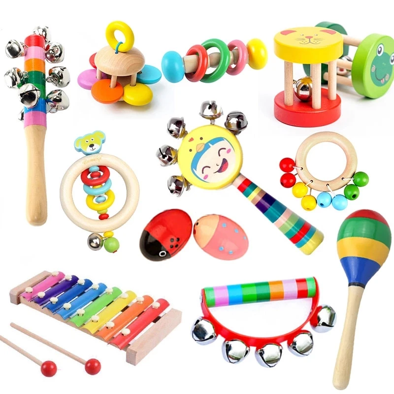 WoodenRattlesforKidsMontessoriBabyToysEducationalCribToyFor