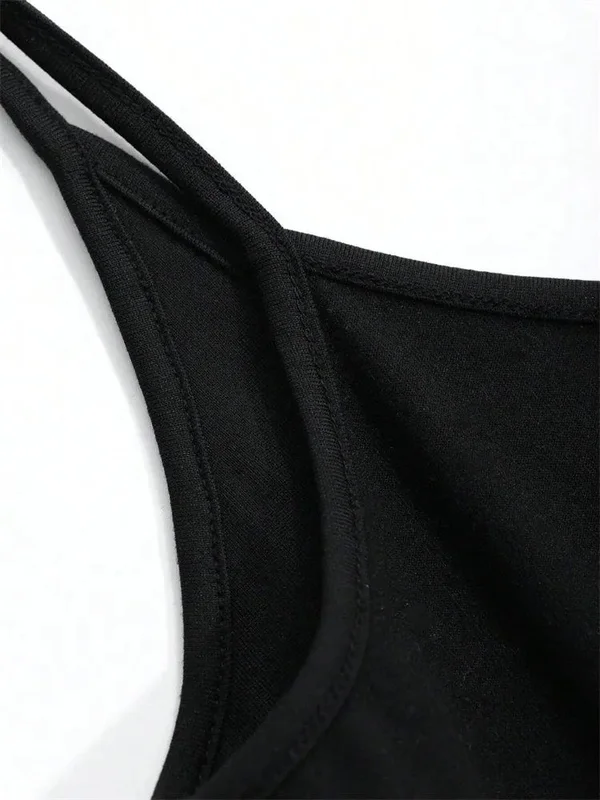 Women Backless Cami Crop Top Summer Solid Color Casual Sleeveless Top Streetwear Y2K Clothes