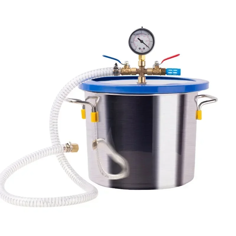 Stainless steel pump bucket 1.5L 18L AB glue epoxy resin silicone gypsum vacuum degassing chamber defoaming bar