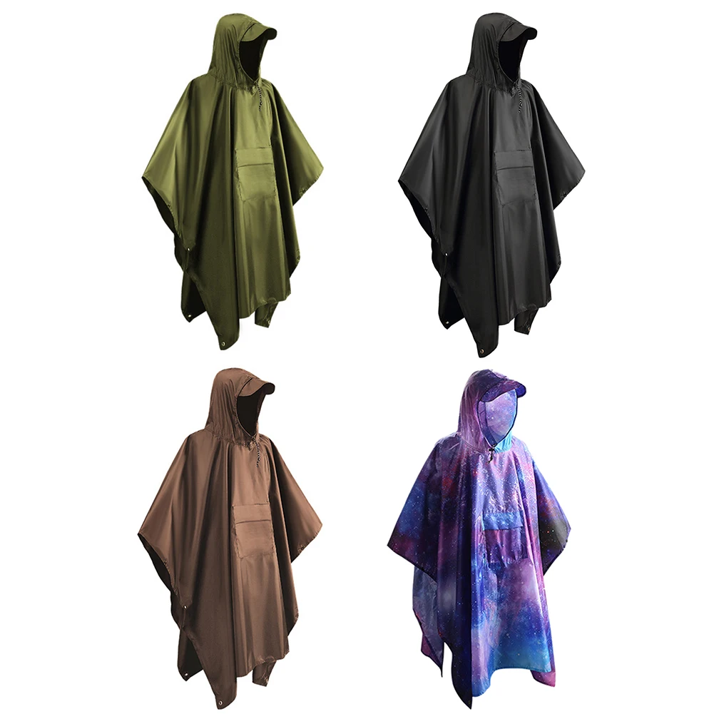 3 In 1 Raincoat Backpack Rain Cover Rain Coat Hooded Hiking Cycling Poncho Raincoat Waterproof