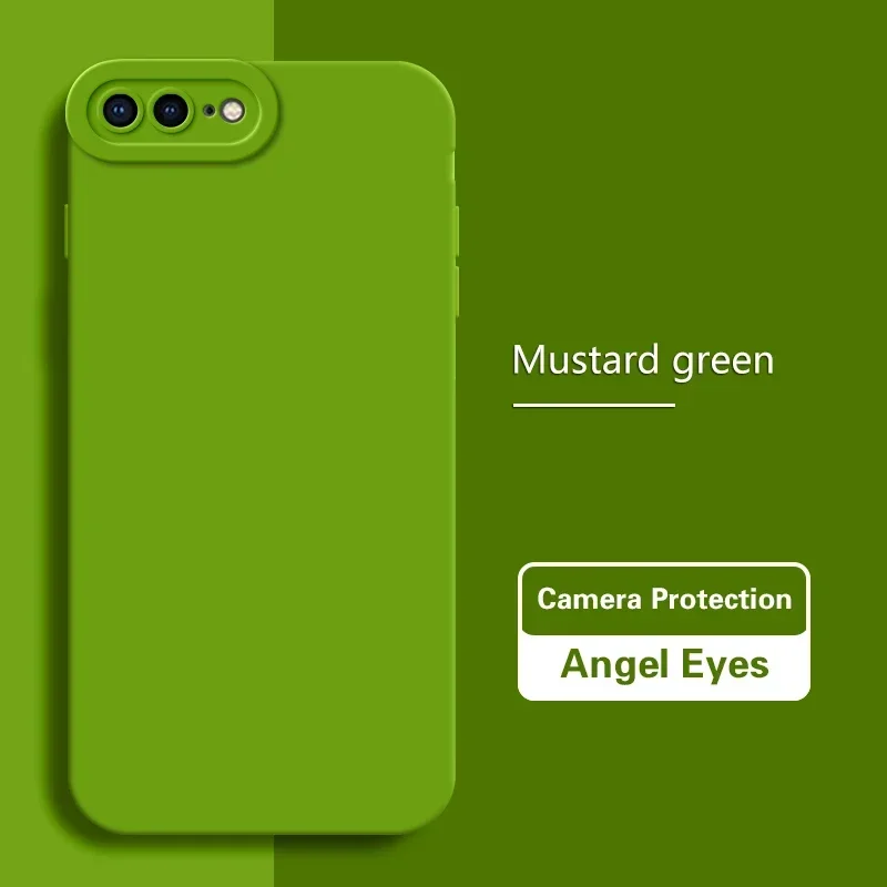 Angel Eyes Soft Square Matte Back Cover - Liquid Silicone Phone Case