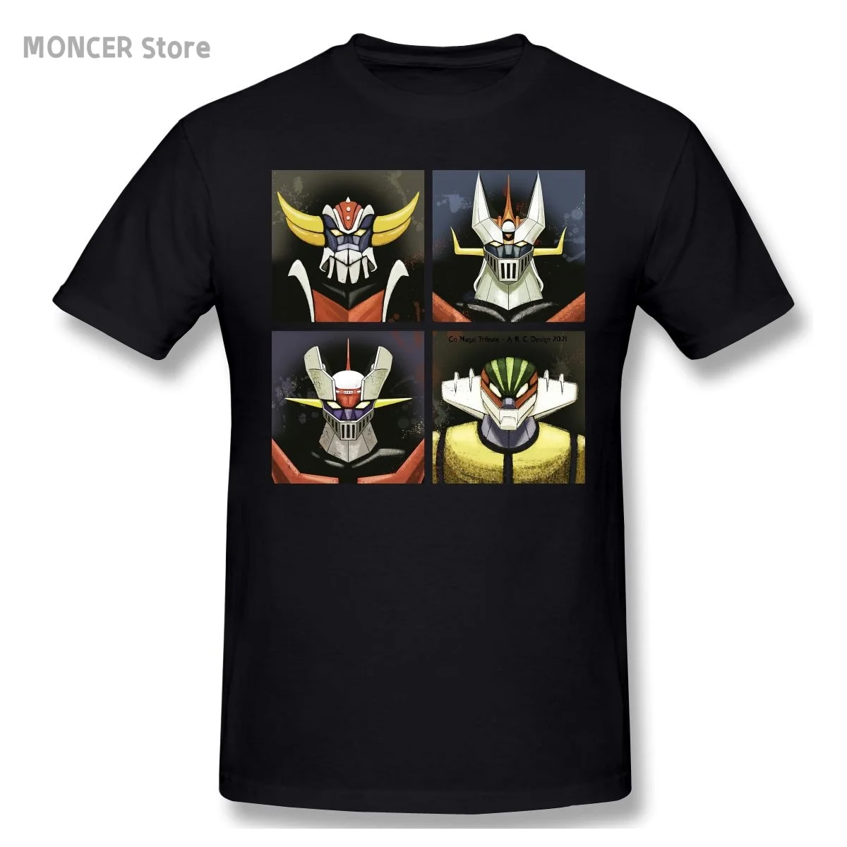 

Мужская футболка Mazinger Z с коротким рукавом, уникальная рубашка с чистым воротником, 100% хлопок