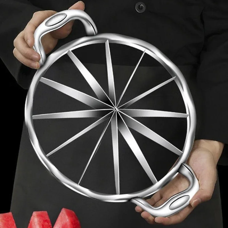 

Large 304 Stainless Steel Watermelon Cutter Hami Melon Segmentation Cutter Creative Fruit Slice Separation Tool Kitchen Gadgets