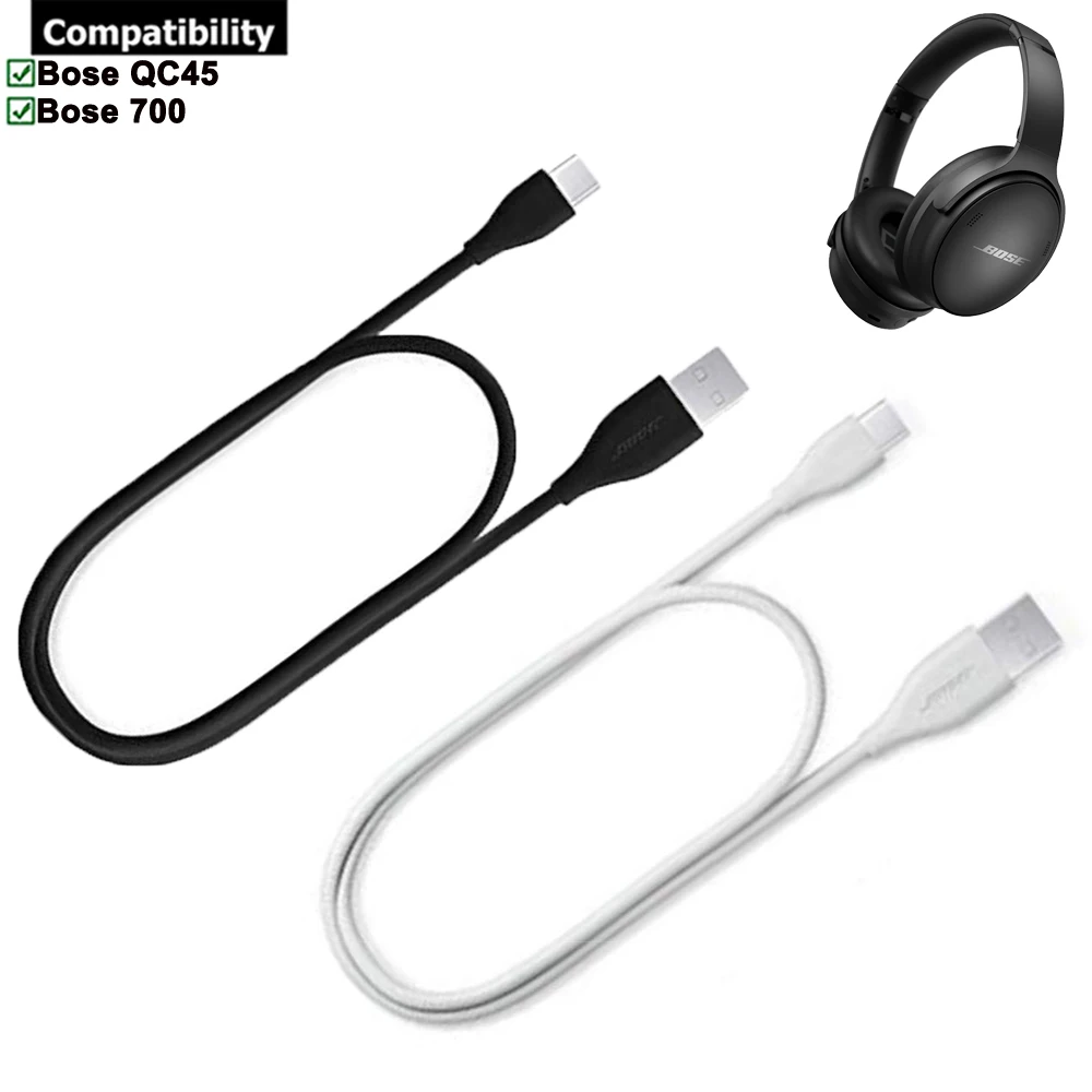 Bedstefar boble bifald Replacement USB Type C USB-C Fast Charging Cable Cord For Bose QC45  QuietComfort 45 700 NC700 Headphones