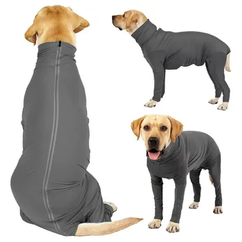 Long-Sleeved One-piece Pet Pajamas 4-Legged Pet Clothing Post-Surgery Recovery Shirt Dog Anxiety Relief Outdoor Pet Clothing 2