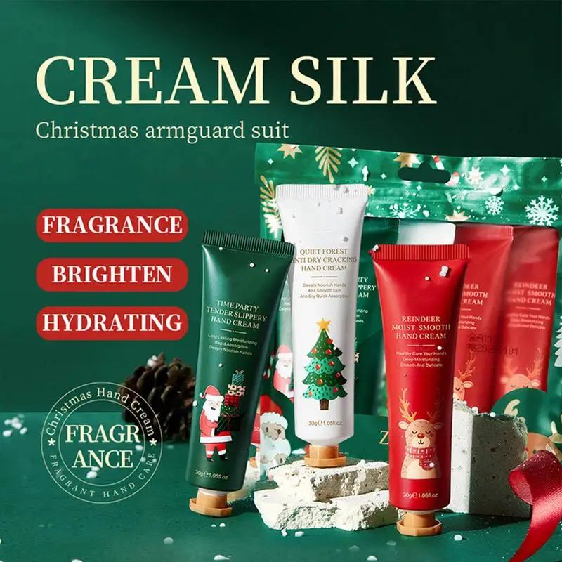 

5 Pack Hand Cream Christmas Gift Set Nourishing Moisturizing Gel Whitening Softening Cream Antiaging Paste For Dry Cracked Skin