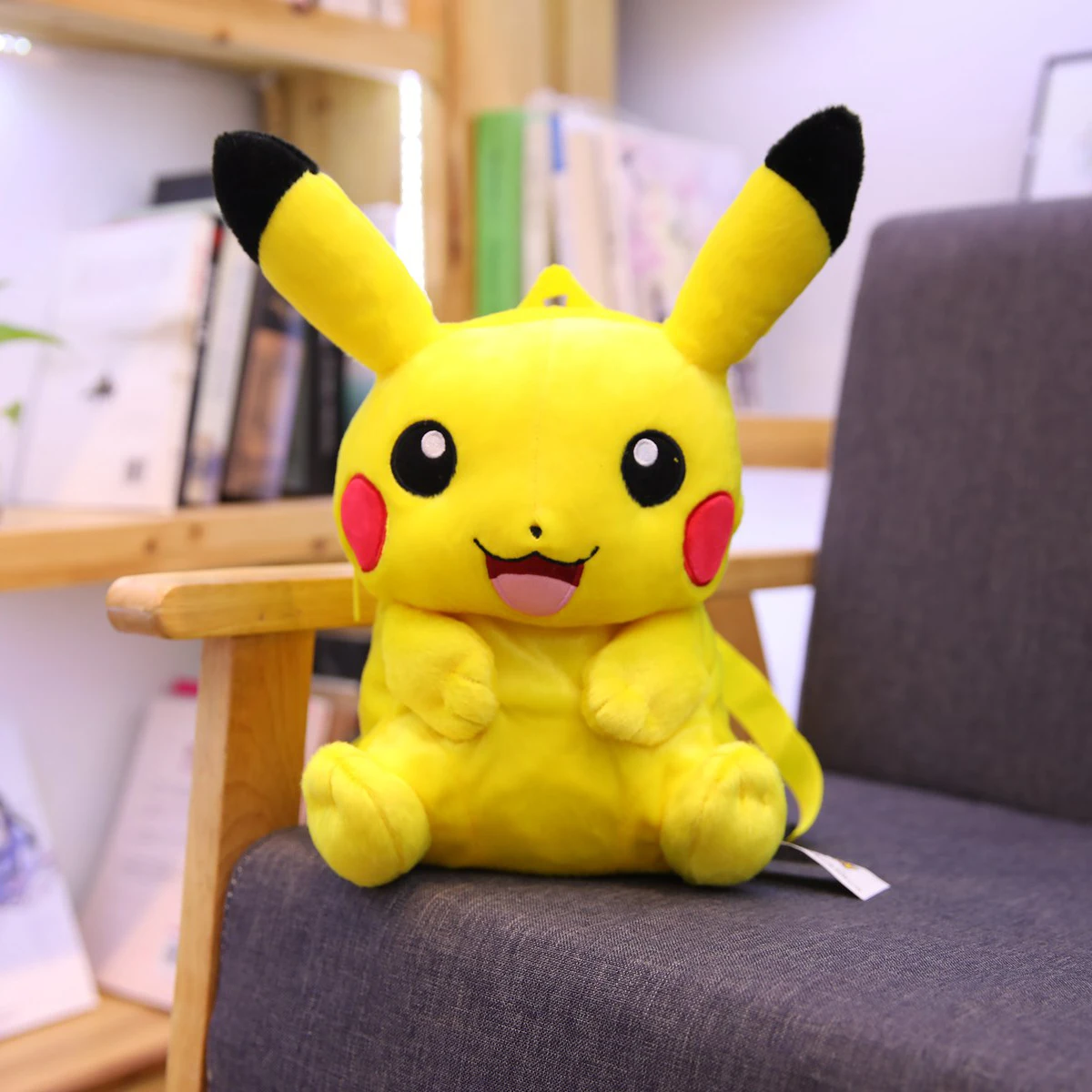 Kawaii Pikachu Backpack Plush Toy Pokemon Bag Stuffed Doll Cartoon Image Soft Schoolbag Christmas Gifts