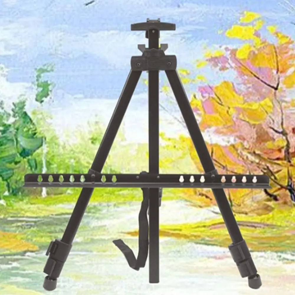 Adjustable Sketching Easel Black Silver Triangle Sketch Drawing Easel Tool Shelf Aluminum Alloy Display Stand Art Exhibition - 2