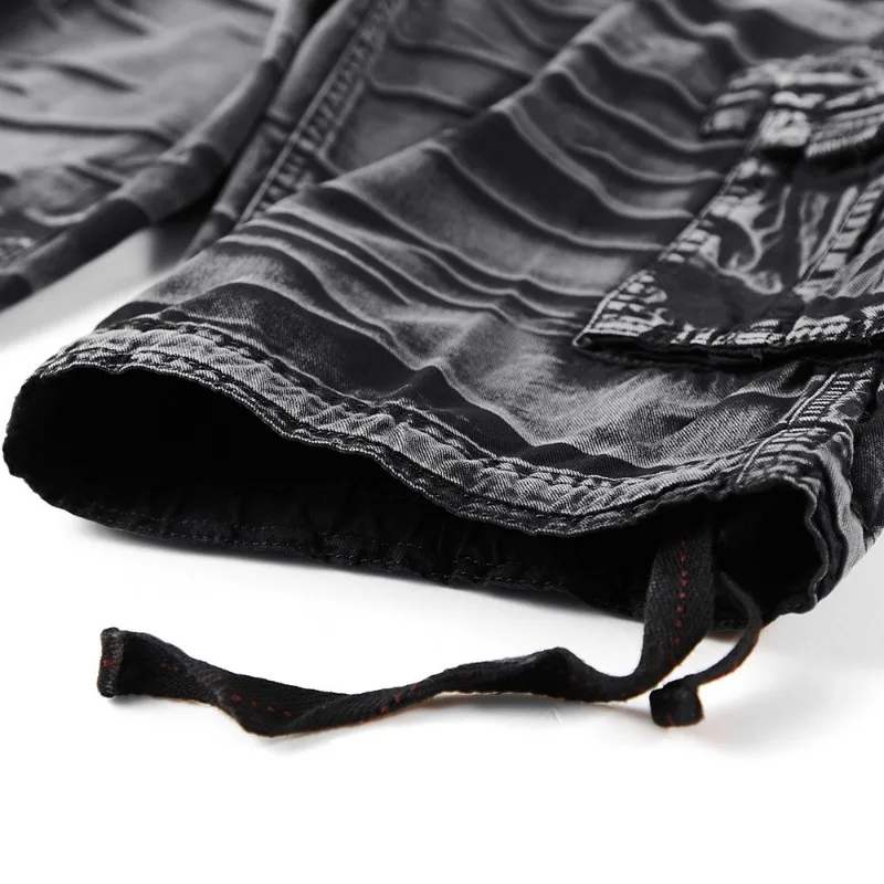 Workwear Shorts Men's Cotton Camouflage Loose Five Point Multi Bag Pants European and American Fashion Trends